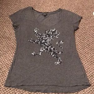 Express Sequin Graphic Tee